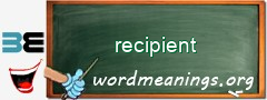 WordMeaning blackboard for recipient